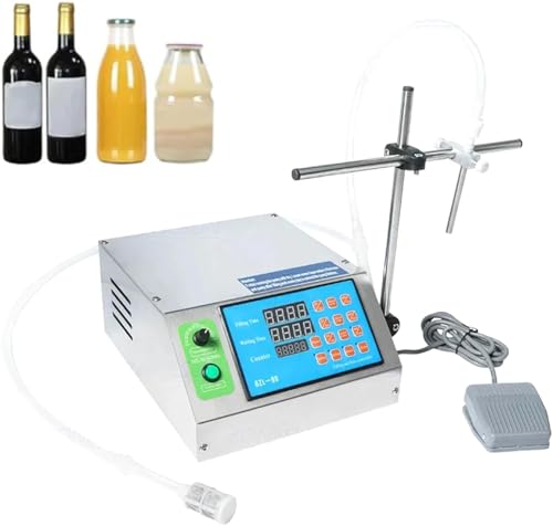 Máquina llenadora de Botellas Digital con Pantalla LCD, Velocidad Ajustable hasta 650 ml/min y Pedal para dispensar líquidos con precisión en Laboratorios, farmacias y Uso doméstico.