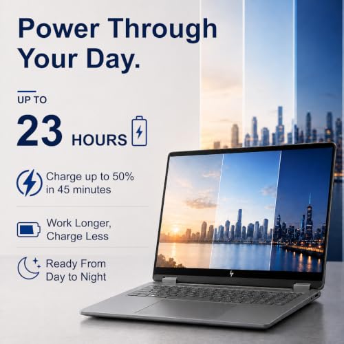 Image of HP OmniBook X Flip 16 inch 2-in-1 Laptop, Intel Ultra 7 256V, 16GB DDR5 2TB SSD | Next Gen Envy x360, FHD+ Touchscreen, Copilot+ PC, Arc 140v GPU 8GB, 1080p IR Webcam, for Creators, Designers, Win 11 Pro