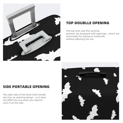 Travel Luggage Covers - bat cool black Halloween Elasticity Suitcase Covers Protector for Luggage 18-32 Inch4