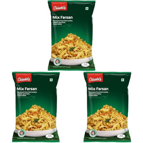 Image of Chheda's Mix Farsan - Besan Sev, Peanuts, Boondi - Misal Pav Farsan (300g Pack of 3)