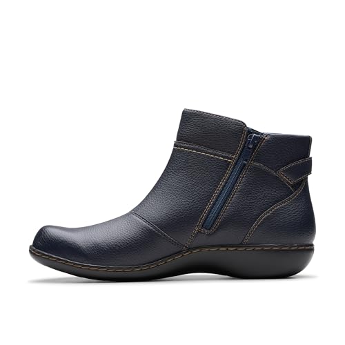 Clarks Collection Women's Ashland Mabel Ankle Boot, Navy Tumbled Leather, 8.5 Medium US - image 3