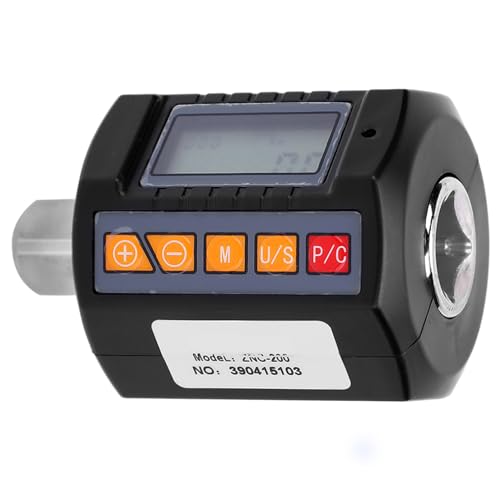 Hilitand Digital Display Torsion Meter Digital Torque Wrench Tester 6-200 N.M with Backlight Sound Alarm for Automotive Mechanical Maintenance