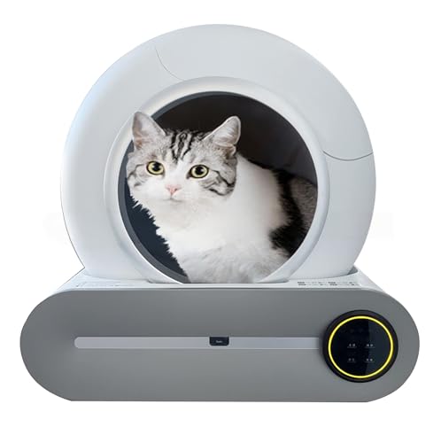 Lettiera elettrica autopulente XXL – Lettiera automatica per gatti con controllo APP, Chiuso Smart Cat Litter Box per gatti grandi, autopulente e controllo degli odori