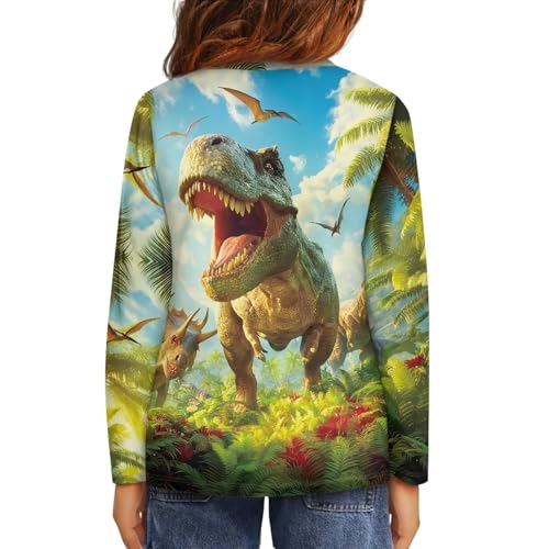 Image of Uourmeti Long Sleeve Tops for Boys Graphic T Shirts Teen Girls Active Pullover Tees