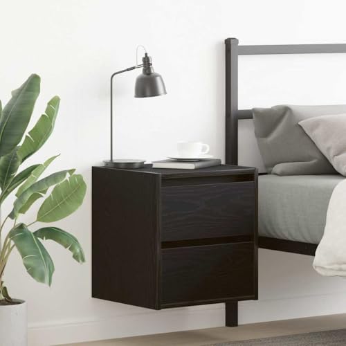 Armoires de Chevet Murales, 1PCS Tables de Nuit Flottantes Blanches avec 2 Tiroirs, Rangement de Chambre à Coucher Peu Encombrant en Bois D'ingénierie pour...