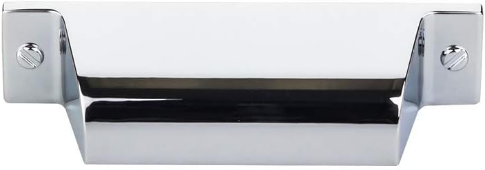 Top_Knobs Channing Cup Pull Color Polished Chrome 2 3/4 Length Barrington Coll Contemporary Transitional Bar Handle Kitchen Bath Cabinet Hardware Dresser Bathroom Metal Handle Interior Home