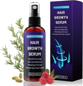 Haare Schneller Wachsen, Haarwuchs Booster, Gegen Haarausfall, Haarwachstum Spray Serum Beschleunigen, Hair Growth Serum Spray, Mit RosmarinöL Und RizinusöL Biotin, Sanft, FüR Alle Haartypen