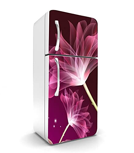 Byte Shop Beautiful Flower Vinyl Fridge Cover Wallpaper Poster Adhesive Vinyl Sticker Fridge wrap Decorative Sticker (PVC Vinyl Covering Area 60 cm X 160 cm) _PCFS248 (B09JM7PGVK) Amazon Price History, Amazon Price Tracker