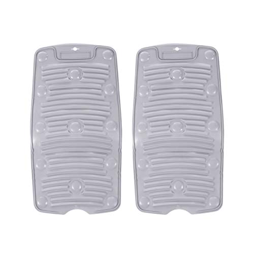 EXCEART 2PCS Wäsche Waschbrett Kleine Roll- Up Silikon Waschen Bord Tragbare Nicht Slip Saugnapf Waschbrett für Home Outdoor Reise