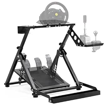 Marada Upgrade Racing Wheel Stand X Frame Fit for PXN, for Logitech G27 G920 G923, for Thrustmaster T300RS T128X, Foldable PC Game Race Bracket Simulator cockpit Without Steering Wheel Pedal Handbrake