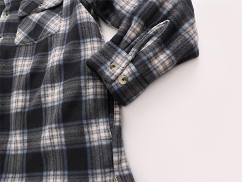 Image of Gary Com Heavy Thick Flannel Plaid Jacket Sherpa Fleece Lined Hoodies for Men Zip Up Winter Warm Coat Zipper Sweatshirt
