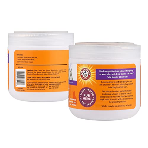 Image of Arm & Hammer For Pets Scents Solid Gel Deodorizer in Lavender Fields Scent | Room Deodorizer for Homes with Pets, Odor Removing Gel for Pet Smells, 15 Ounces - 12 Pack