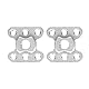 2Pcs Flansch Wellenkupplung Aluminiumlegierung 6mm D Loch Leichte Flanschkupplung Stecker Lagerbeschläge Motorstecker,Lagerwerkzeuge