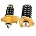 ANGLEWIDE Adjustable Height Coilovers Struts Front And Rear Fit for 2004-2011 for Mazda RX-8 Coil Spring Over Shock (Set of 4) - Golden