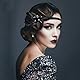 MIVAIUN 1920er Jahre Stil Haarband Vintage 20er Jahre Stirnband, Great Gatsby Damen, Pailletten, Flapper, Braut Tiara Haarschmuck, Showgirl Kopfbedeckung für Dame Mädchen (Schwarz)