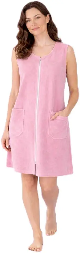 Roupão Robe Feminino Atoalhado Ziper Hidro Banho Cavado