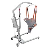 Hoyer-Heber, Hoyerlift, élévateur électrique, avec sangle et écharpe de transport, charge de 180 kg, grande plage de réglage, socle stable, fauteuil d'aide debout pour personnes âgées et personnes