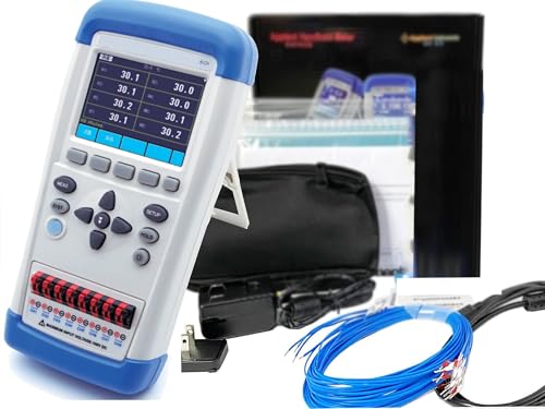 VTSYIQI 8 Channel Thermocouple Data Logger Multi-Channel Temperature Recorder Monitor with Range-200?~1800? Thermocouple J/K/T/E/S/N/B/R Accuracy 0.2%+1? USB Touch Screen