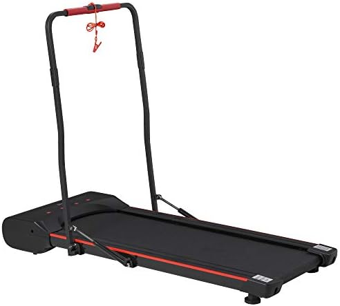 HOMCOM Foldable Walking Machine Treadmill 1-6km/h with LED Display & Remote Control Exercise Fitness for Home Office