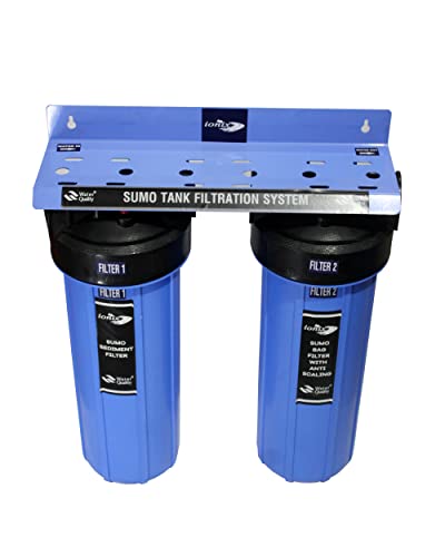 Image of IONIX Sumo Tank filteration system for appartment complexes, Capacity upto 10000 liters per day, 20 x 7 size filters with High Capacity Cleaning, 2 Inches In out, 1 Set, Blue, sedimentation