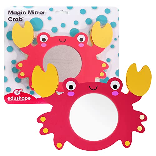 Edushape Magic Mirror - Shapes Crab Baby Mirror, Foam Bath...
