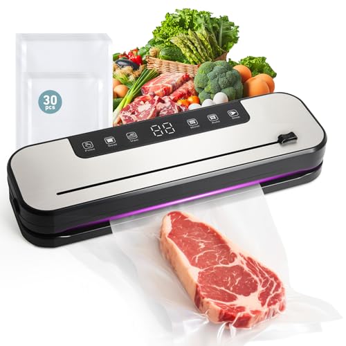 Vacuum Sealer for Food, 6-in-1 Food Sealer Machine 75Kpa for