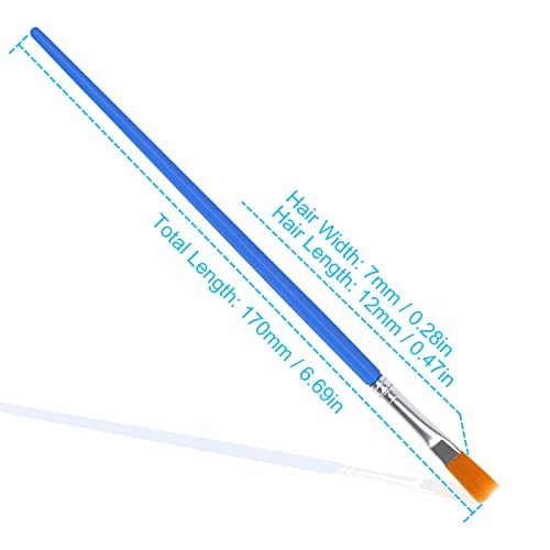 60 Pcs Flat Paint Brushes, Mini Paint Brush Bulk, Small Tiny Painting Brushes For Kids Classroom Crafts Acrylic Oil Watercolor Face Painting, By Phszz #TOP2