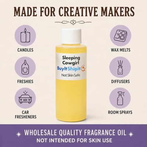 Image of Sleeping Cowgirl Fragrance from Our Leather Collection - Perfect for Adding Aroma to Freshies, Candles and Diffusers - 8 Ounce