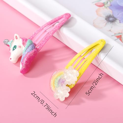 8 Piezas Pinzas de Mariposa Coloridas para Niñas, Clips Metálicos Arcoíris con Brillo, Accesorios de Pelo para Bebés, Niñas y Niños miniatura 3