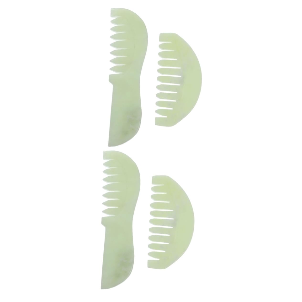 KOMBIUDA 4stücke Jade Combs Für Kopfhautmassage Handgefertigte Massagekämme Aus Jade Für Frauen Und Männer Zur Des Haarwachstums Entspannung Der Kopfhaut