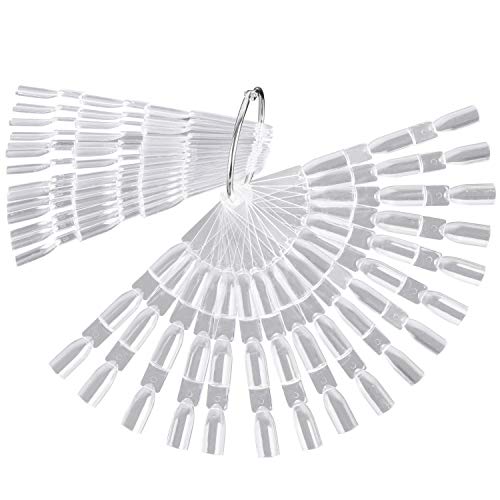 Nail Art Tip Sticks Transparent Présentoir Ongles 300 Pièces Roue Faux Ongles d'Entraînement