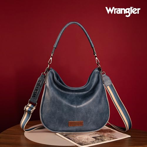 Wrangler-Hobo-Bags-for-Women-Striped-Cotton-Ribbon-Shoulder-Purse-and-Handbag 41dlFoldAVL