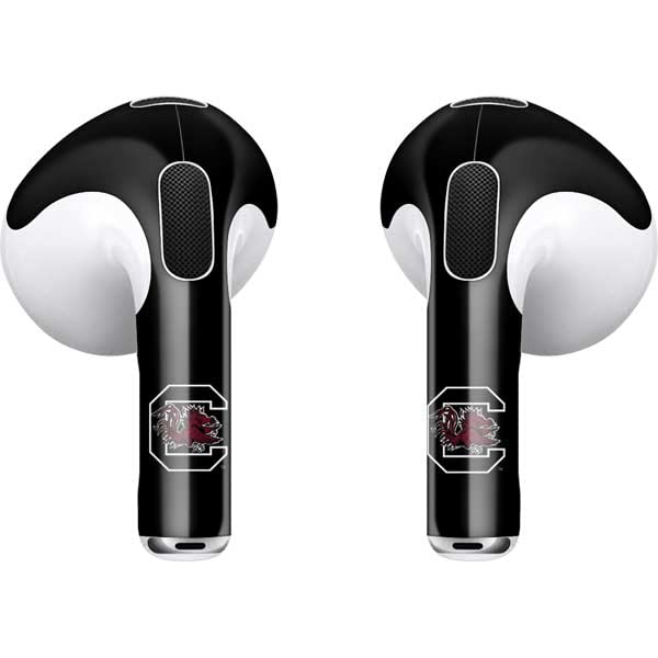 Skinit Decal Audio Skin Compatible with Apple AirPods (3rd Gen, 2021) - Officially Licensed South Carolina Gamecocks Logo Black Design
