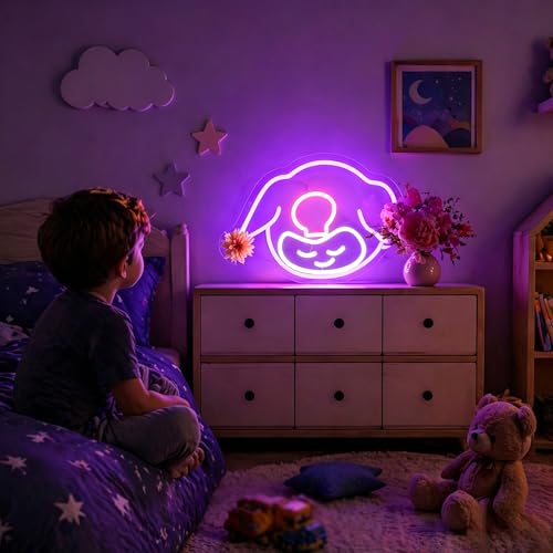 Image of Neon Sign, FPLL Neon Signs for Wall Decor Cute Funny LED Signs for Man Cave Game Room Home Decor Bar Beer Light Sign - USB Powered