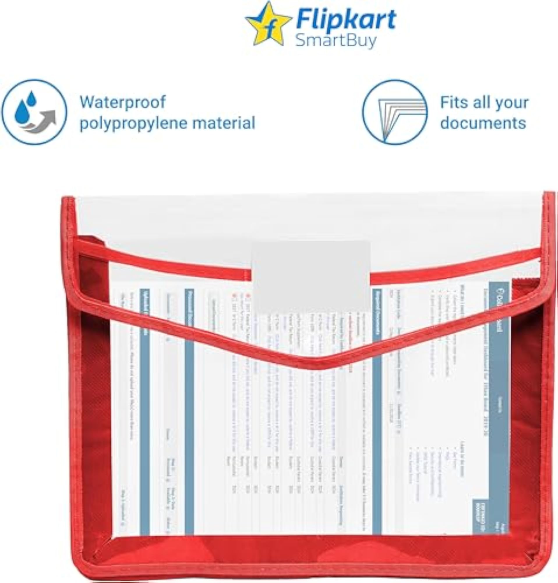 Polypropylene Document Bag, Transparent A4 Storage