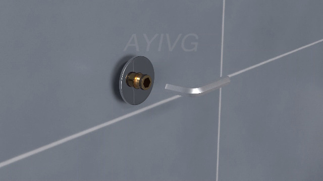 Sistema de ducha termostática dual AYIVG en acabado dorado cepillado con cabezales de lluvia completos de 12 y 8 pulgadas, barra deslizante ajustable y 6 jets, con pantalla de temperatura miniatura 7