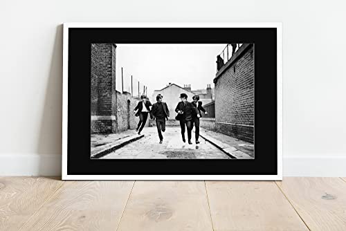 Affiche The Beatles – Affiche The Beatles – A Hard Day’s Night – Cadre Bois Avec PassePartout | A2 (59.4×41.9cm), Black… - Les Beatles, Paul McCartney, John Lennon, RIngo Starr, George Harrison Affiche The Beatles - Affiche The Beatles - A Hard Day's Night - Cadre Bois Avec PassePartout | A2 (59.4x41.9cm), Black… – Image 3