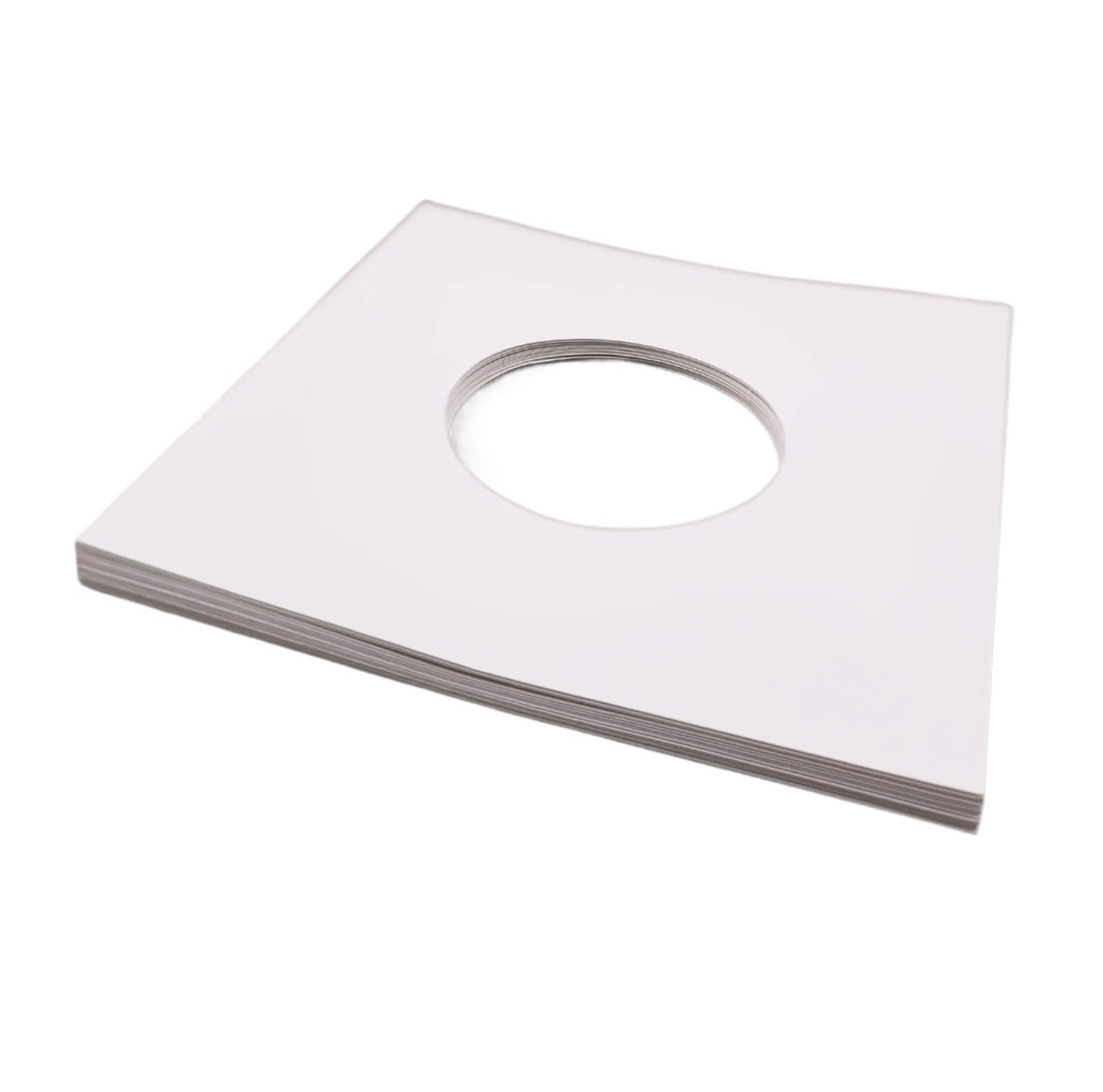 Copertine Interne per Dischi in Vinile 20/40 Pezzi 7 Pollici Buste Interne protettive for Dischi in Vinile Carta Kraft Bianca Contenitore EP in con Borse portaoggetti Foro(White 40pcs)