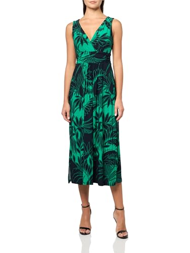 Image of Tommy Hilfiger Women's Sleeveless Surplice Neck Jersey A-Line Midi Dress