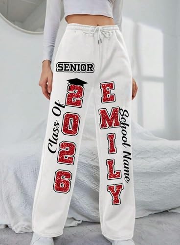 Custom Senior Sweatpants Class of 2026, Senior Pants Class of 2026, Senior Lounge Pants Gift for Students3
