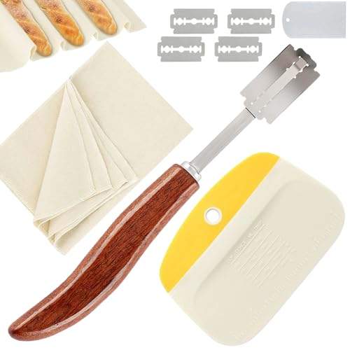 🥖【Impugnatura confortevole】Il manico di questo coltello da impasto ha una certa curvatura e la sua superficie è verniciata, rendendolo più comodo da tenere in mano e più facile da maneggiare.