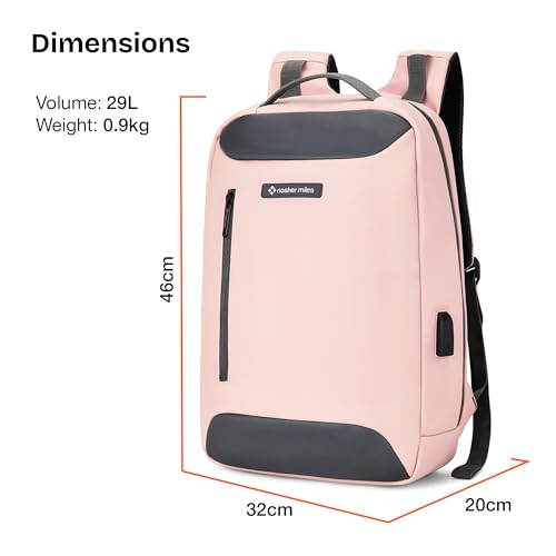 Image of Nasher Miles Passenger Workpack - Premium Laptop Backpack | Water Resistant, USB Charging Port | Ideal for College, School, Office & Travel | Men, Women, Boys, Girls