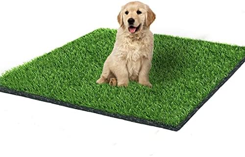 Fortune-star 39.3in X 31.5in Artificial Grass Dog Grass Mat and Grass Doormat Indoor Outdoor Rug Fake Grass Turf for Dogs Potty Training Pad Area Patio Lawn Decoration
