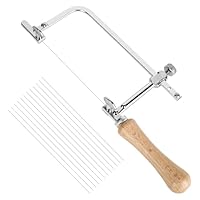 Juweliersäge Verstellbare Laubsäge mit 12 Laubsägeblätter, Drahtsäge Dekupiersäge Metallsäge Bogensäge Schmucksäge für Holz Holzbearbeitung Glas Metall