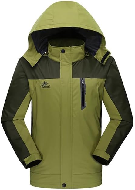 TRVLWEGO Camping Hiking Jacket Men Autumn Outdoor Sports Coats Women Climbing Trekking Windbreaker Fishing Waterproof Purple(Green,Asian size XL)