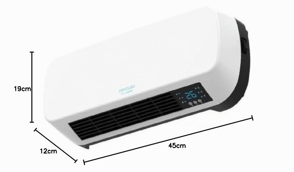 Cecotec ReadyWarm 5200 Box Ceramic Keramisches Wandheizgerät 2000W LED Fernbedienung Temperaturregler Timer 20 m2