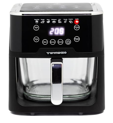 Wynwood Freidora de Aire Inteligente Vega 1200W – Freidora Sin Aceite 4 L con Panel Táctil Digital – Air Fryer Potente para Patatas, Pollo, Verduras, Cocina Saludable