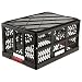 SomosTrade Klappbox 45L | Graphit - Rot | 54 x 28 x 37cm | mit Soft Touch Griffen | stabile Klappbox | Perfekte Aufbewahrung | (2 Klappbox - Graphit Rot)