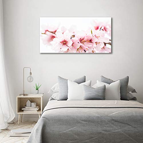 Tableau en verre plastique acrylique Tulup 140x70cm déco murale premium fleurs