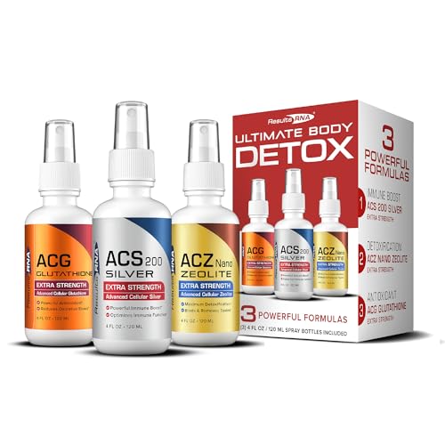 Results RNA–Ultimate Body Detox Extra Strength System – ACS 200 Silver/ACZ Zeolite/ACG Glutathione Detoxify, Boost Immunity & Reduce Oxidative Stress